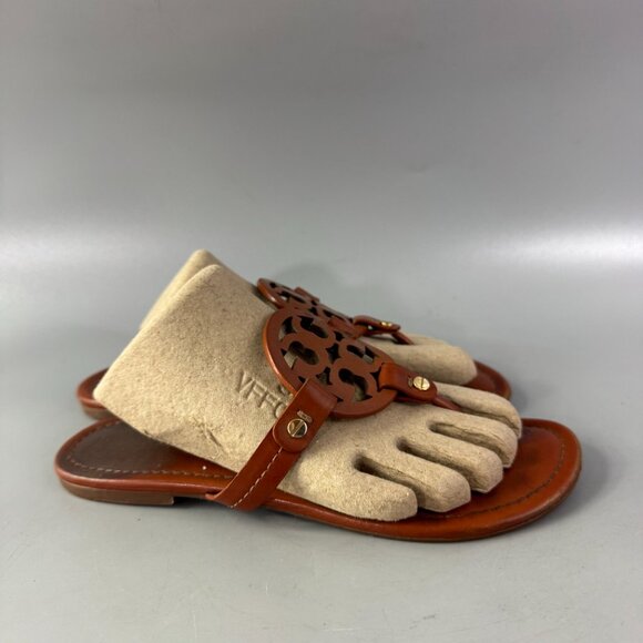 Tory Burch Brown Ladies Leather Miller Sandal, Size 7 - Picture 2 of 12